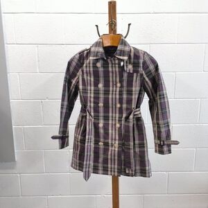 Renato Balestra Purple & Grey Plaid Prêt-à-Porter Coat